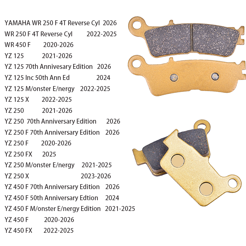 Carbon Ceramic Motorcycle Brake Rotor - Motorrad-Bremsbeläge-Set für Yamaha WR250F WR450F YZ125