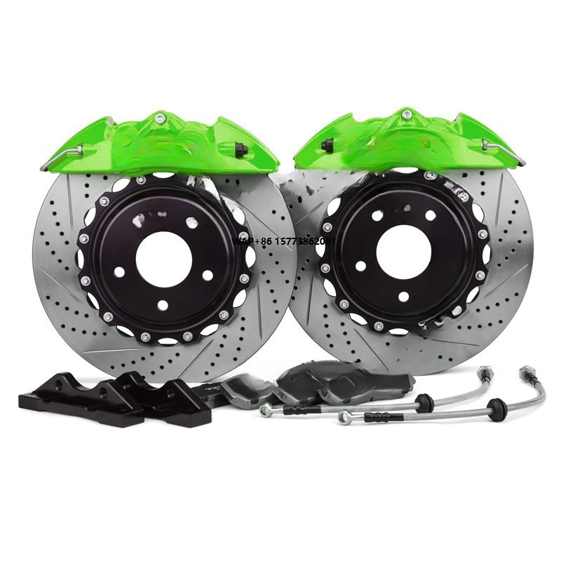 Forged Front Brake Caliper 4 Piston - Vorderer Bremssatz 4-Kolben Geschmiedeter Bremssattel-Kit 355x28MM